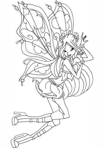 Flora Believix Coloring Page